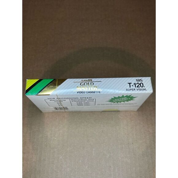 Blank VHS 120 Minute Super Tape-MASTER HG Gold NEW Vintage NOS Multiplay - Picture 3 of 4